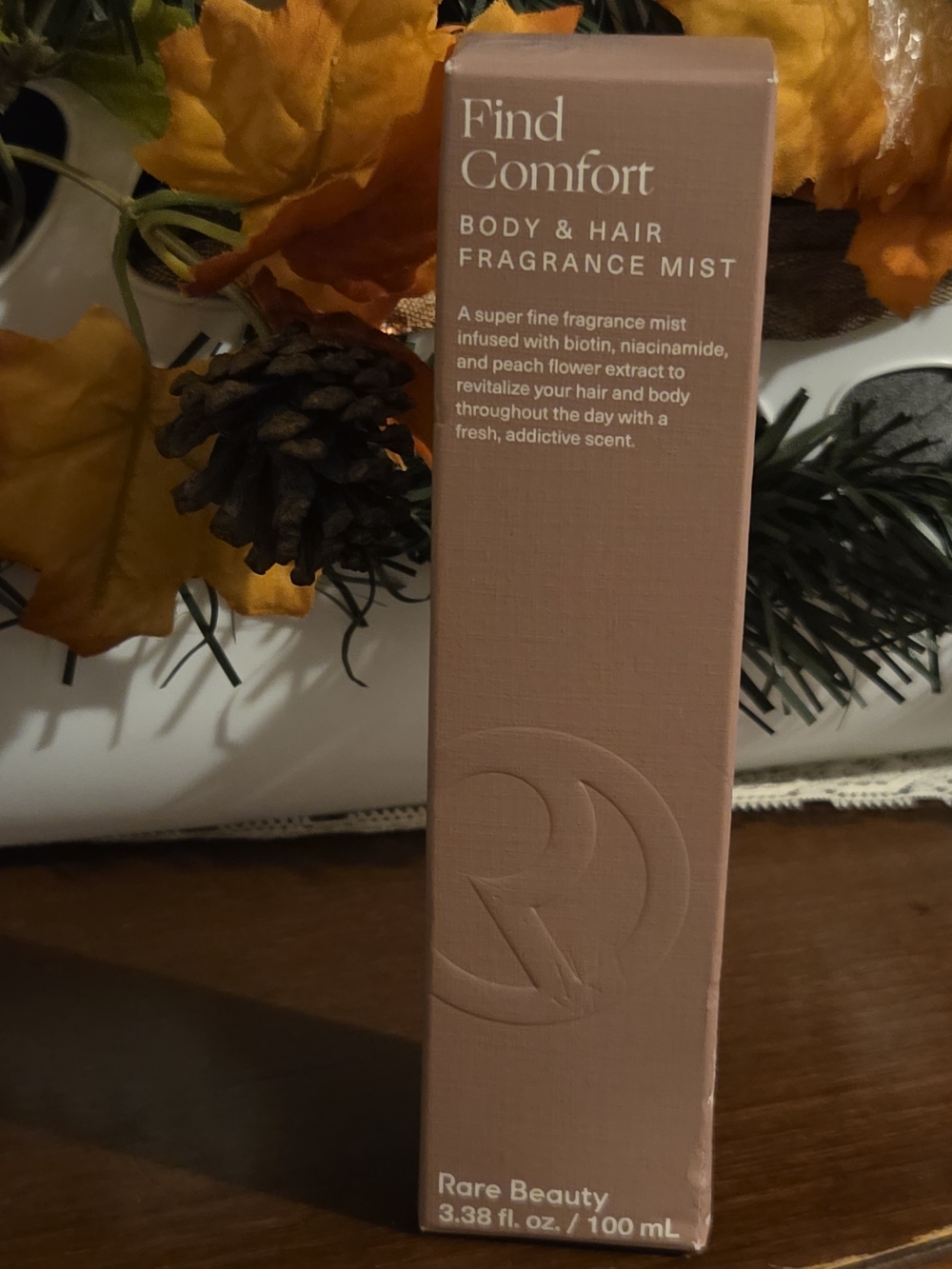 Rare Beauty Find Comfort Body & Hair Fragrance Mist - Mauve Pink Packaging